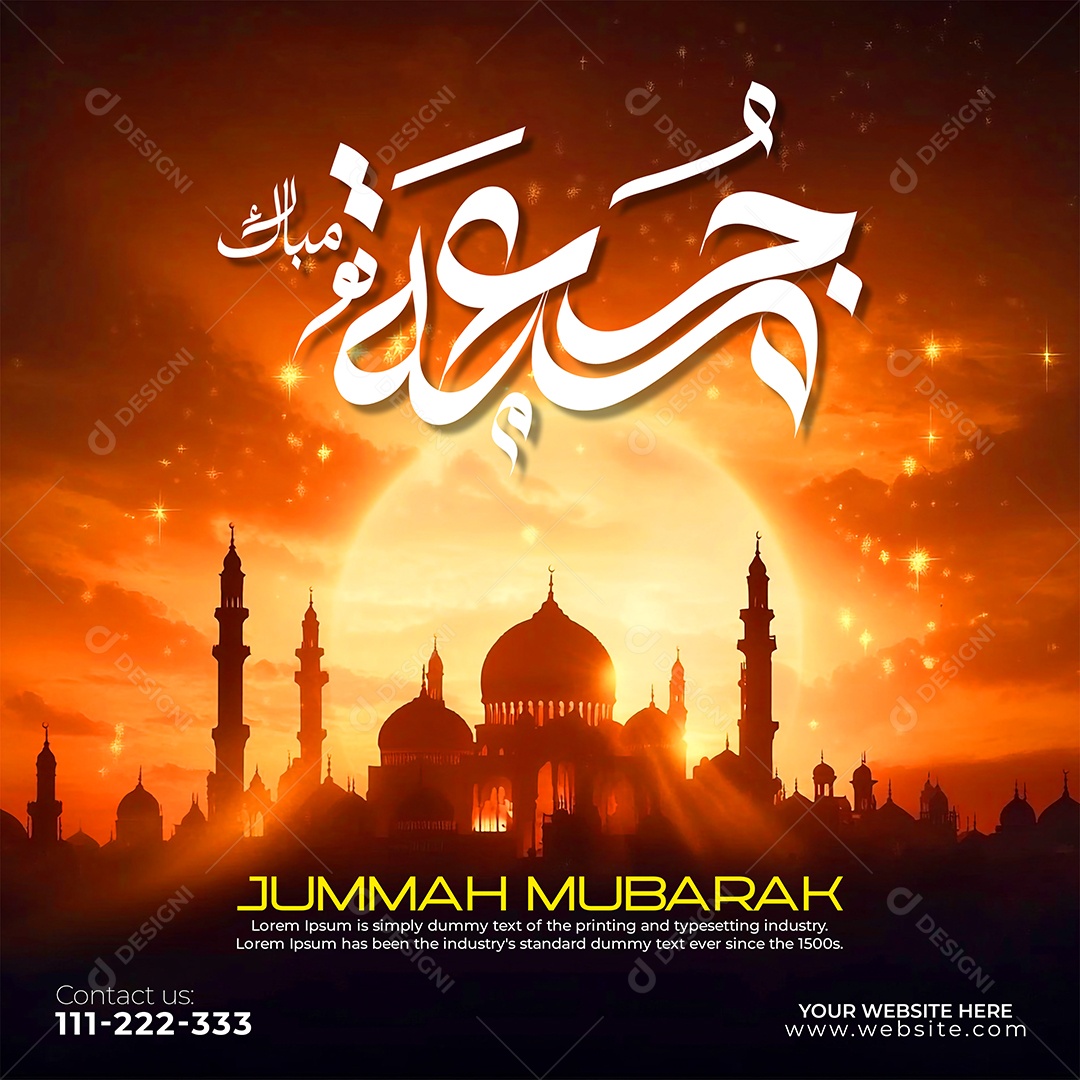 Jummah Murabak Sexta Feira Abençoada Social Media PSD Editável