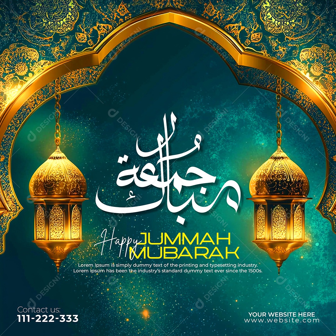 Jummah Murabak Sexta Feira Abençoada Social Media PSD Editável