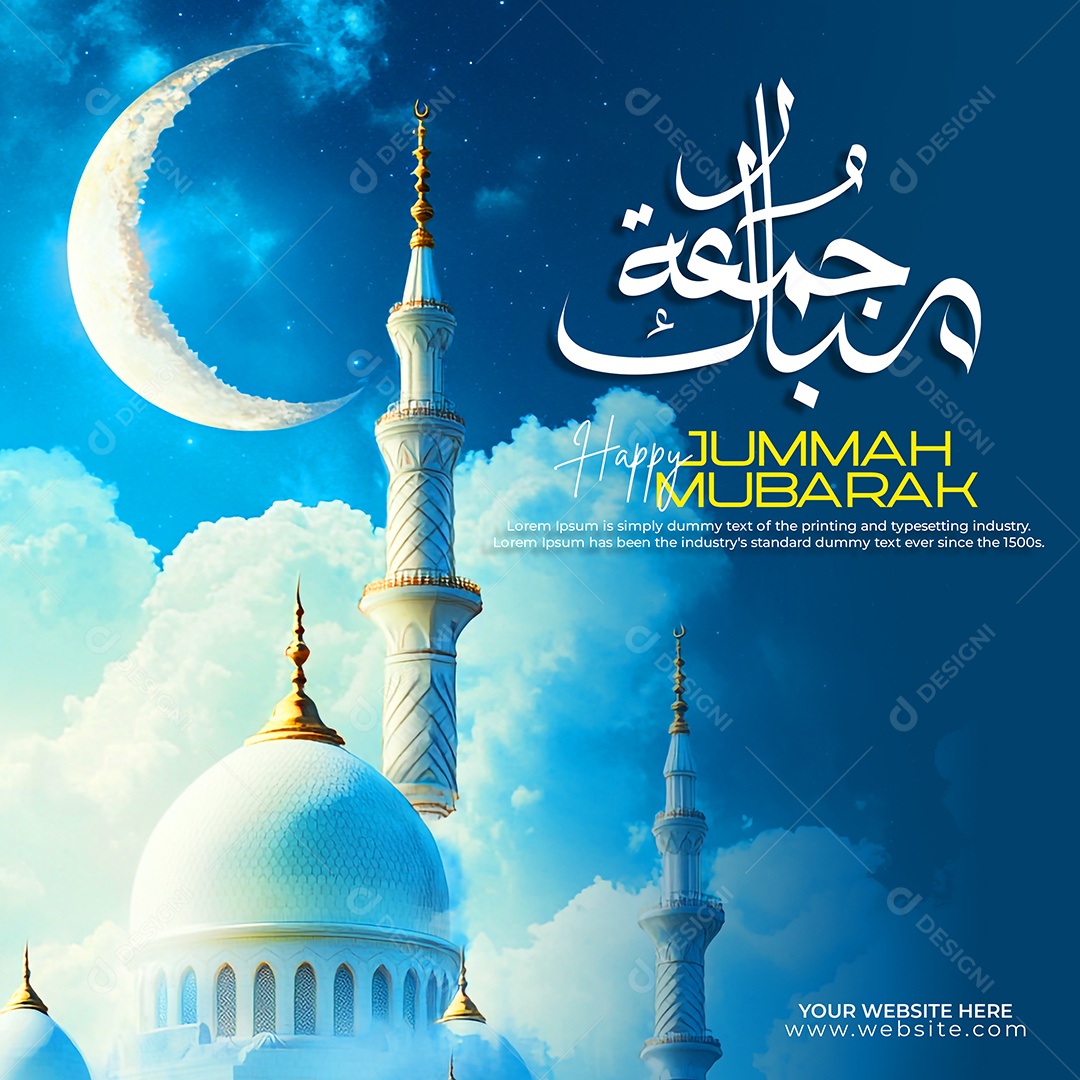 Jummah Murabak Sexta Feira Abençoada Social Media PSD Editável