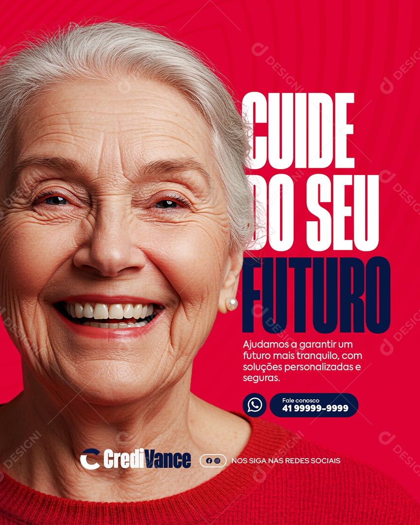 Financiadora Cuide Do Seu Futuro Social Media PSD Editável
