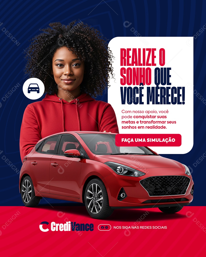 Financiadora Realize O Sonho Que Você Merece Social Media PSD Editável