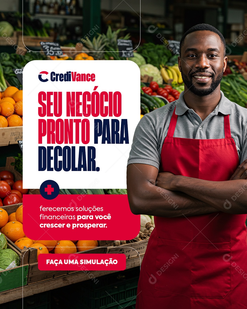 Financiadora Seu Negócio Pronto para Decolar Social Media PSD Editável