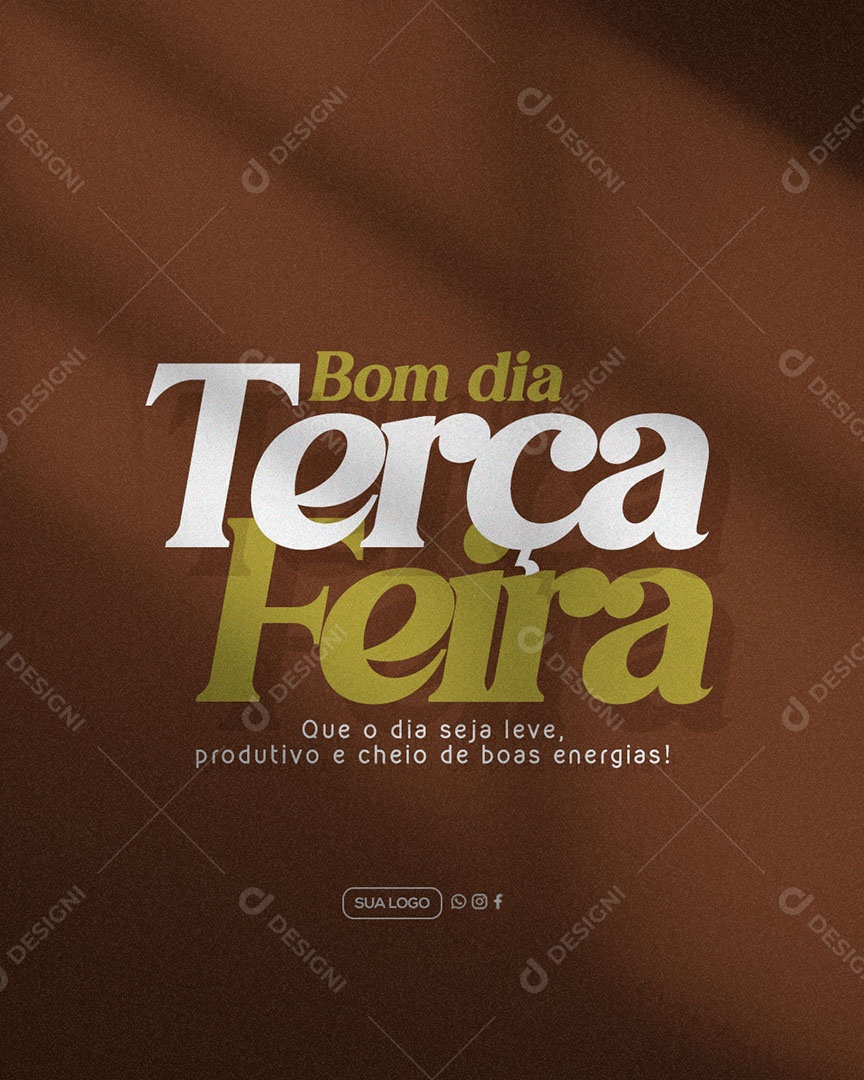 Bom Dia Terça Feira Social Media PSD Editável