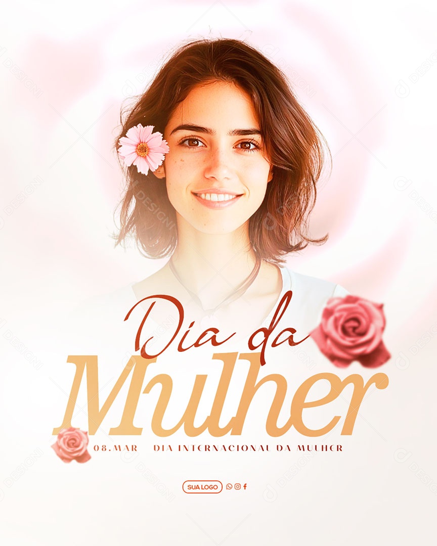 Dia Internacional Das Mulheres 08 de Março Social Media PSD Editável