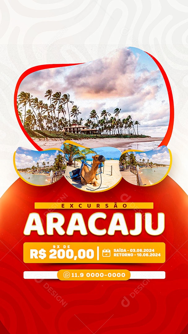 Turismo Excursão Aracaju Social Media PSD Editável