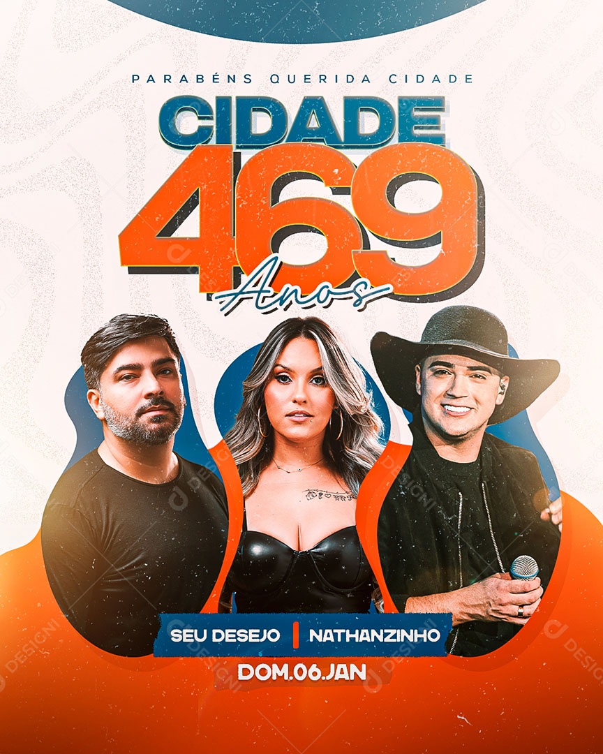 Flyer Festa de Aniversario de Cidade Social Media PSD Editável