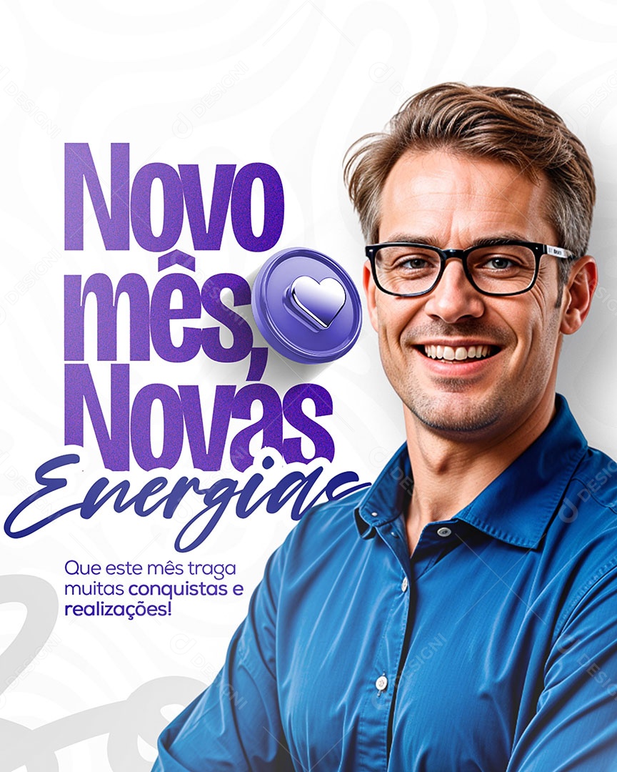 Novo Mês Novas Energias Social Media PSD Editável
