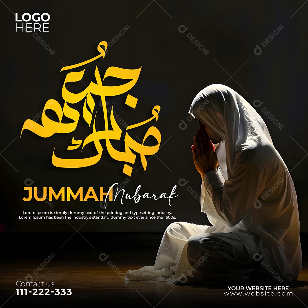 Jummah Murabak Sexta Feira Abençoada Social Media PSD Editável