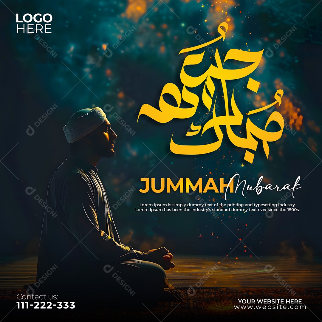 Jummah Murabak Sexta Feira Abençoada Social Media PSD Editável