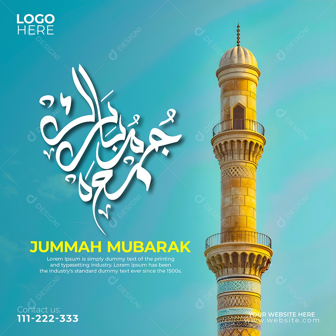 Jummah Murabak Sexta Feira Abençoada Social Media PSD Editável