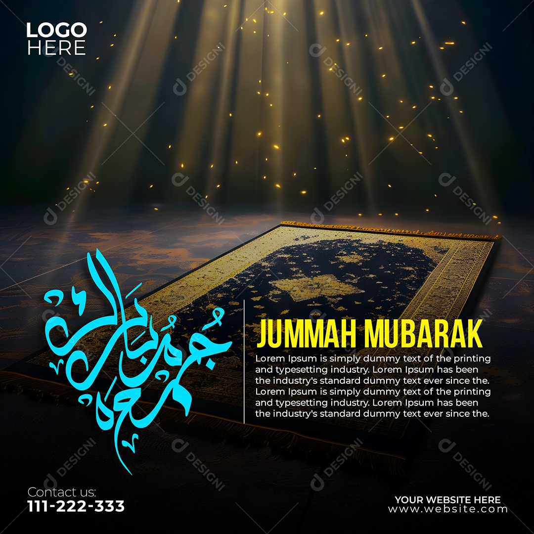 Jummah Murabak Sexta Feira Abençoada Social Media PSD Editável