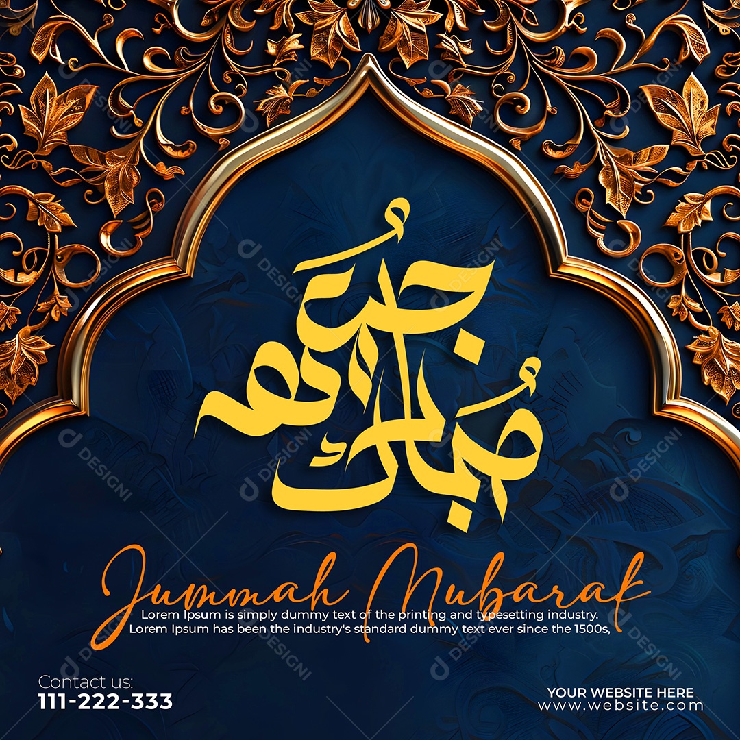 Jummah Murabak Sexta Feira Abençoada Social Media PSD Editável