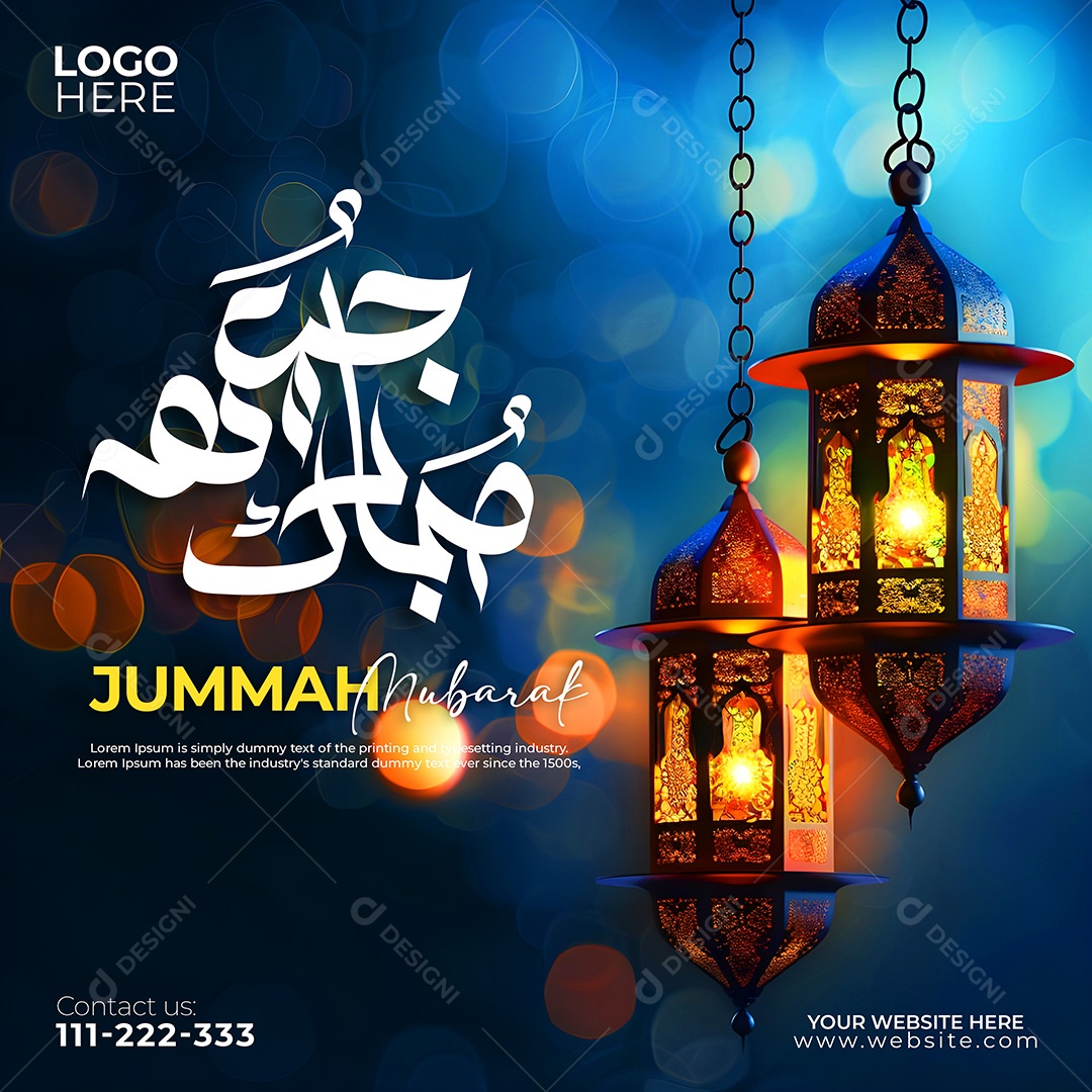 Jummah Murabak Sexta Feira Abençoada Social Media PSD Editável