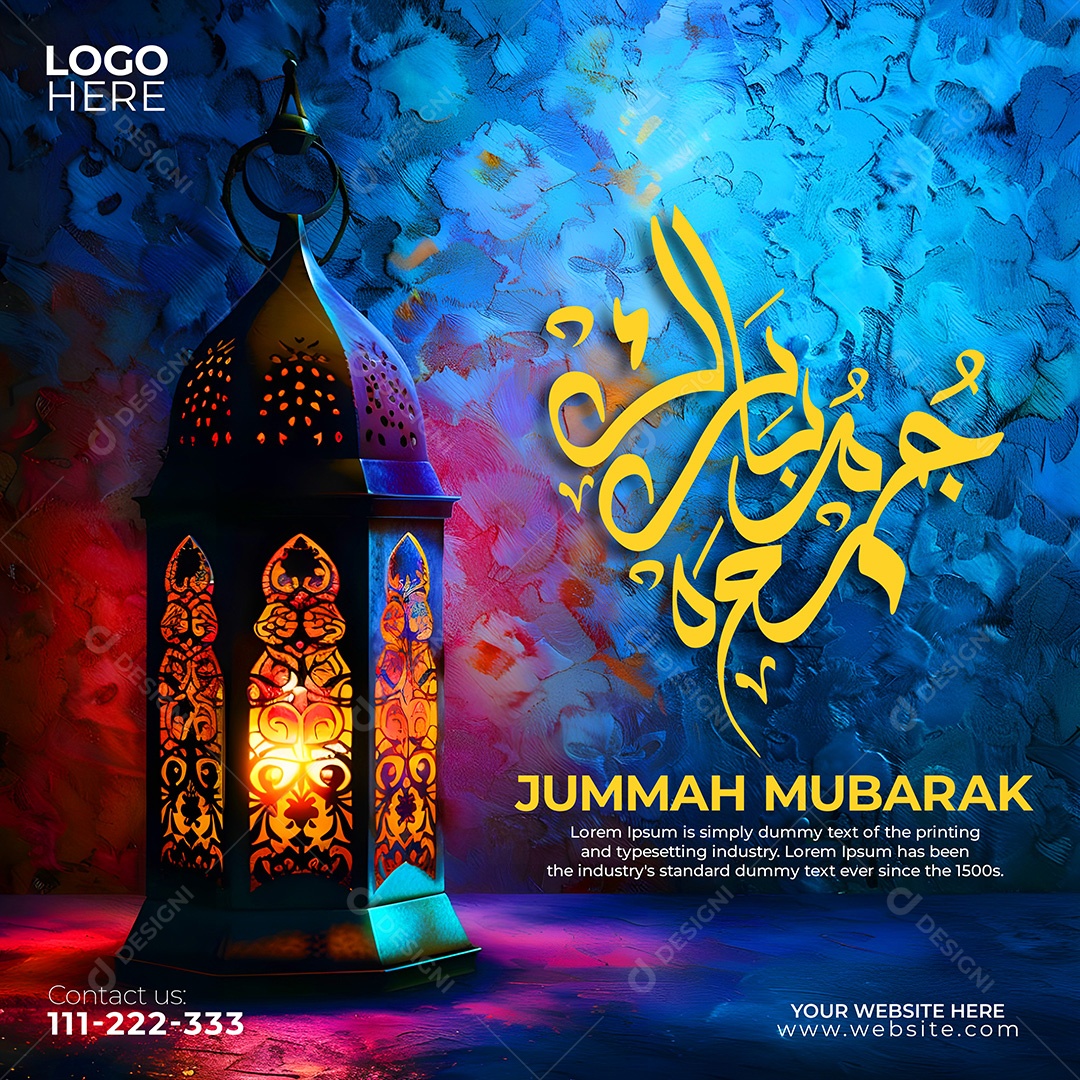 Jummah Murabak Sexta Feira Abençoada Social Media PSD Editável