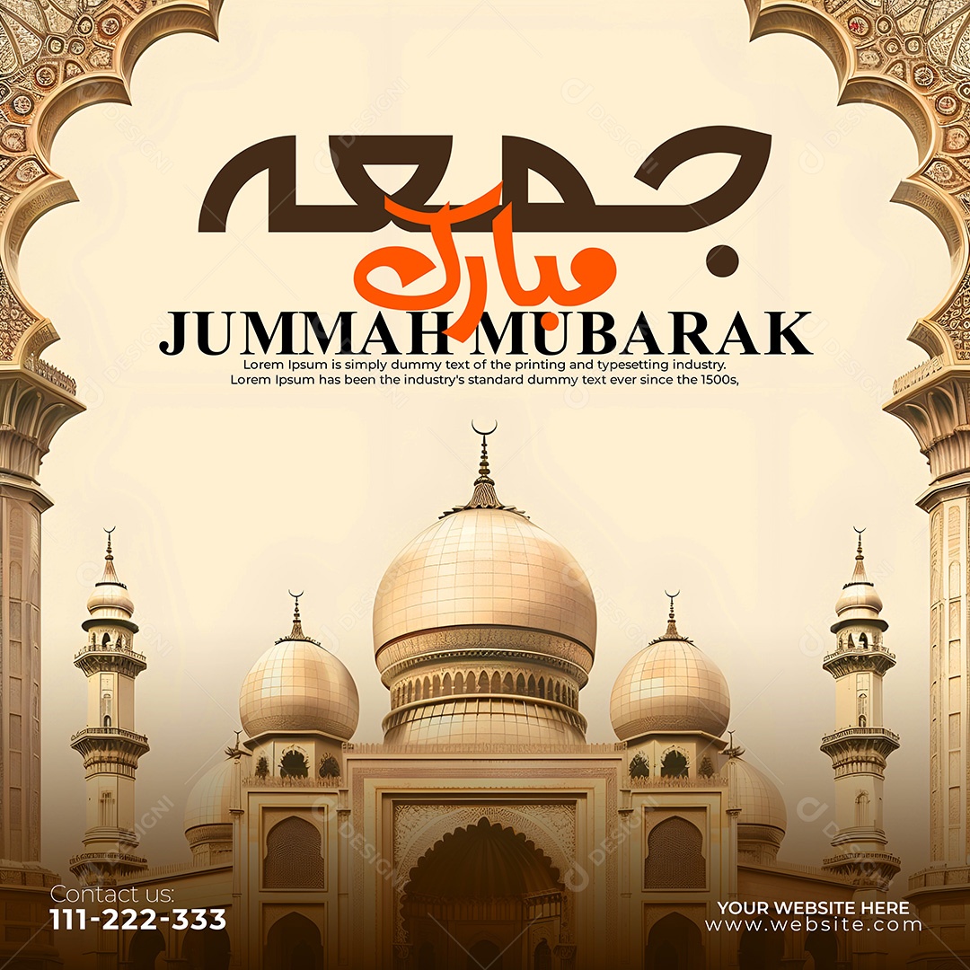 Jummah Murabak Sexta Feira Abençoada Social Media PSD Editável