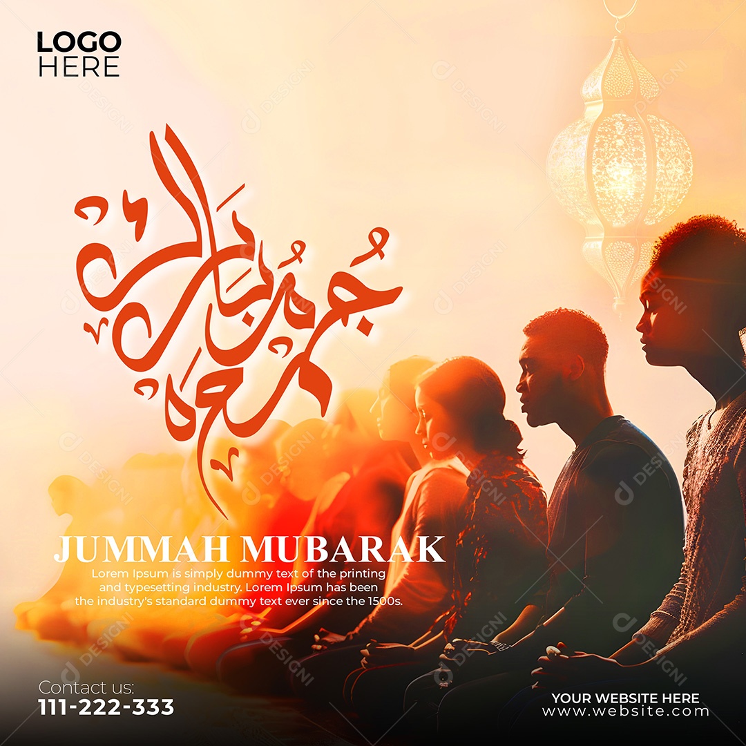 Jummah Murabak Sexta Feira Abençoada Social Media PSD Editável