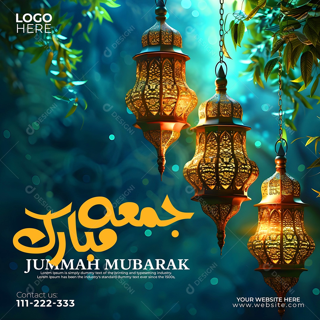 Jummah Murabak Sexta Feira Abençoada Social Media PSD Editável
