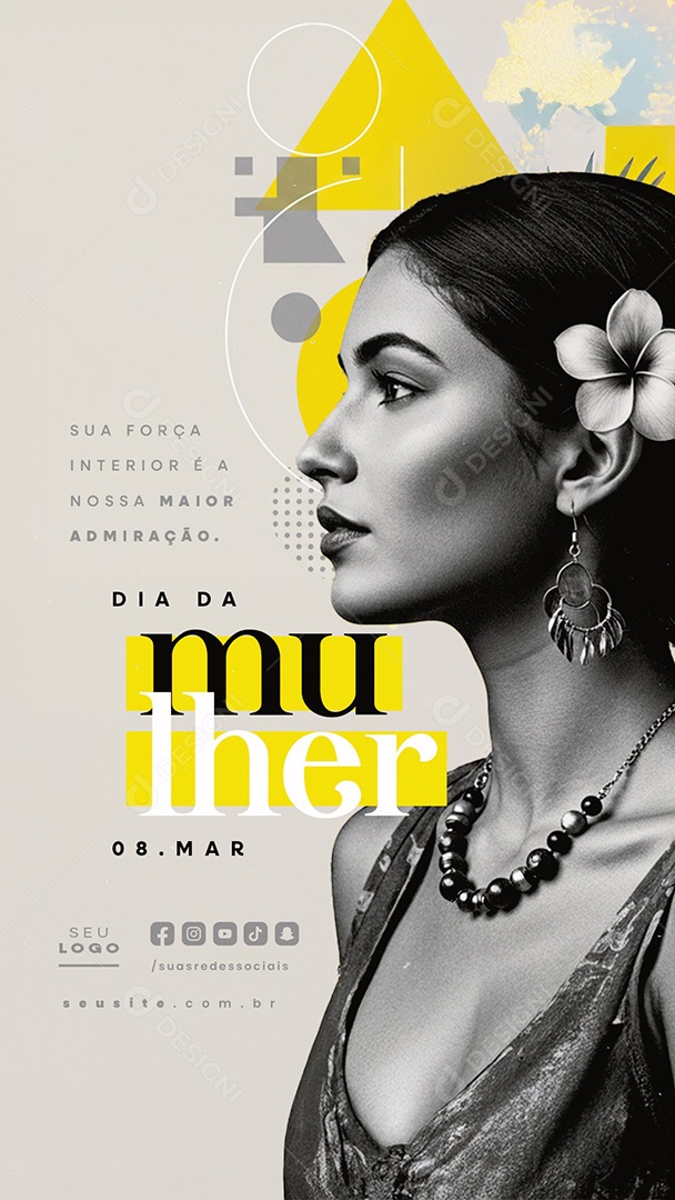 Story Dia Da Mulher 08 de Março Social Media PSD Editável