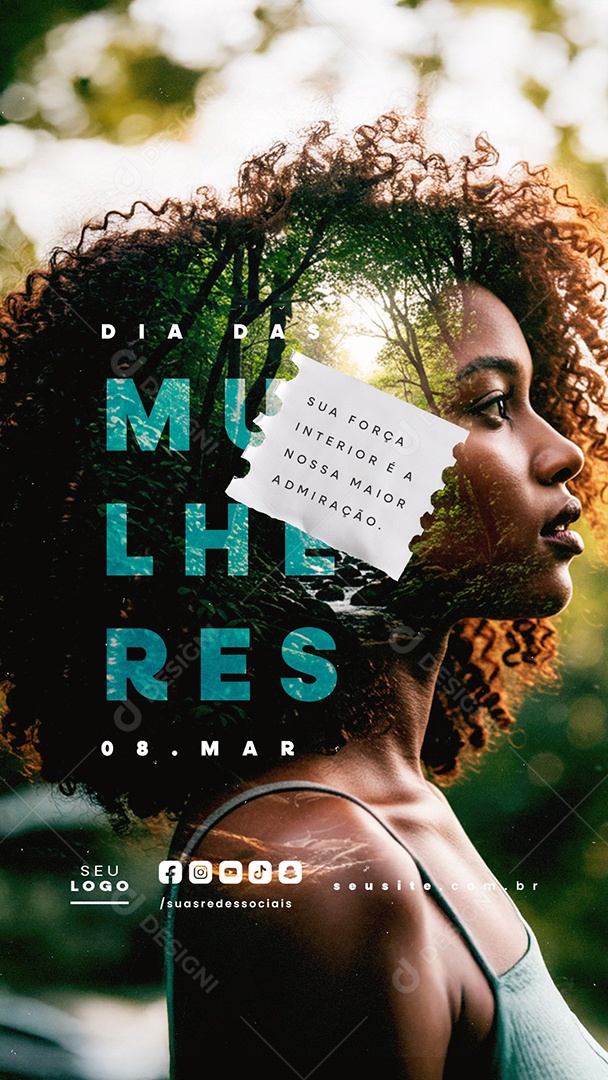 Story Social Media Dia Das Mulheres 08 de Março PSD Editável