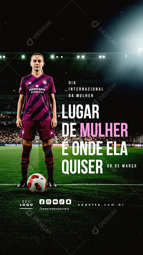 Story Dia Internacional Da Mulher 08 de Março Social Media PSD Editável