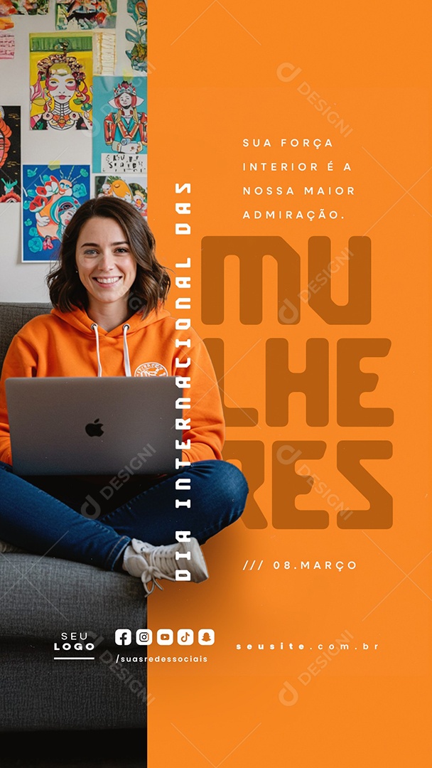 Story Dia Internacional Das Mulheres 08 de Março Social Media PSD Editável