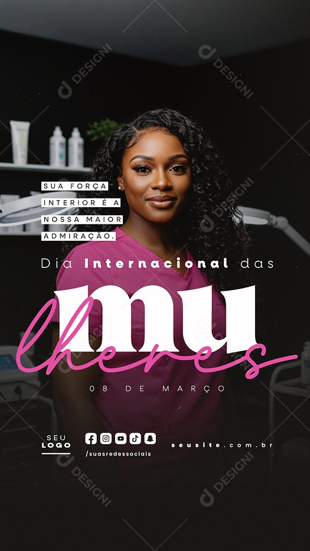 Story Dia Internacional Das Mulheres 08 de Março Social Media PSD Editável