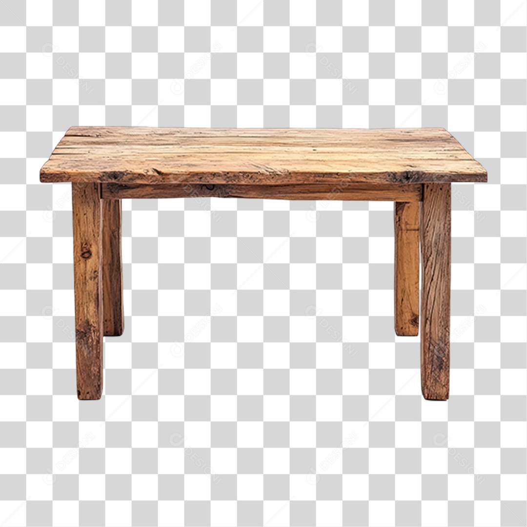 Mesa de Madeira PNG Transparente