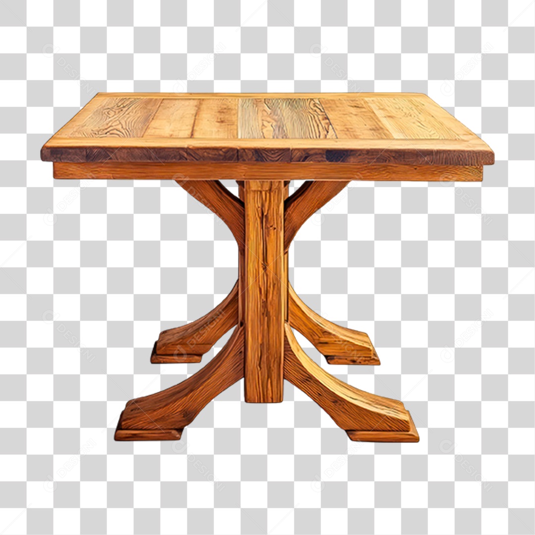 Mesa de Madeira PNG Transparente