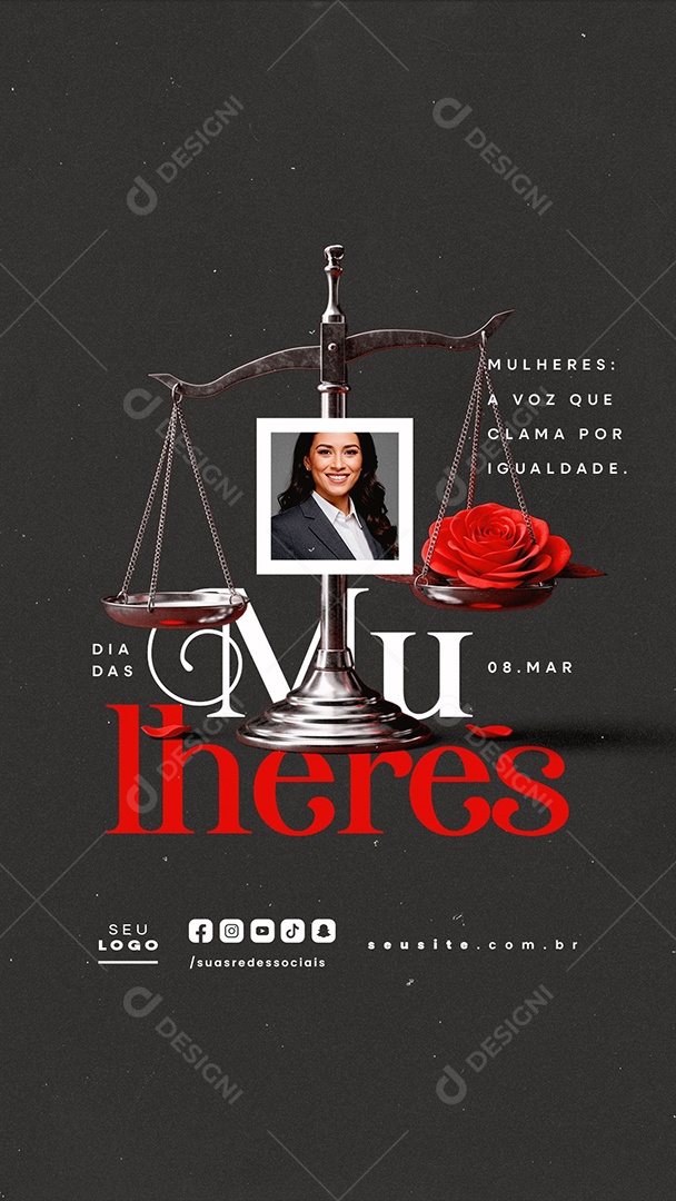 Story Dia das Mulheres 08 de Março Social Media PSD Editável