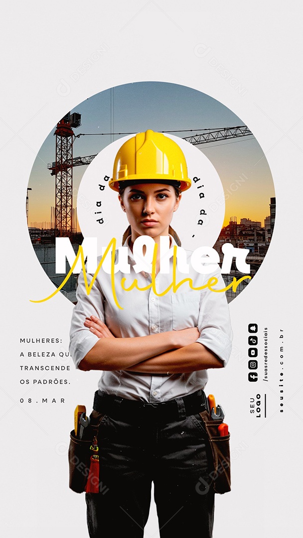 Story Dia da Mulher 08 de Março A Beleza Que Transcende Social Media PSD Editável