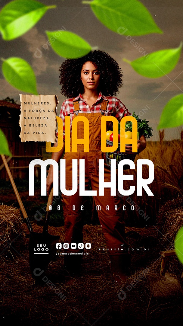 Story Social Media Dia da Mulher 08 de Março PSD Editável