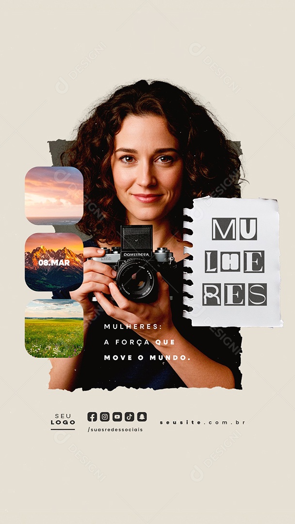 Story Dia das Mulheres 08 de Março Social Media PSD Editável