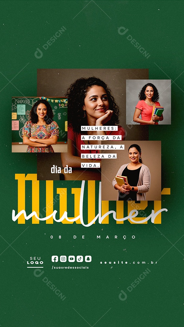 Story Dia da Mulher 08 de Março Social Media PSD Editável