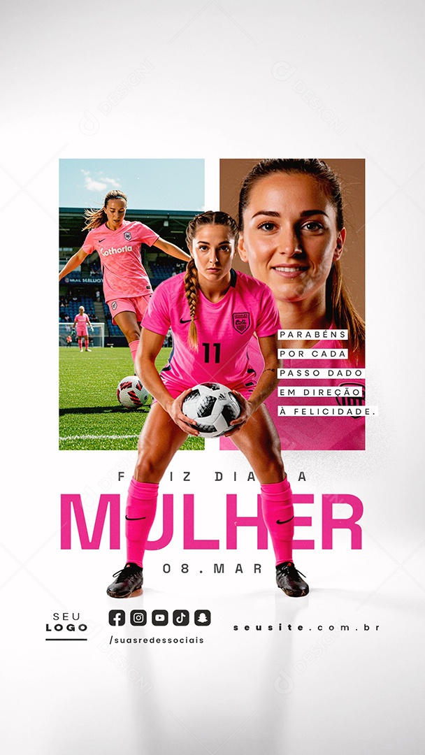 Story Feliz Dia Da Mulher 08 de Março Social Media PSD Editável