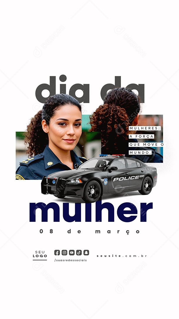 Story Dia Da Mulher 08 de Março Social Media PSD Editável