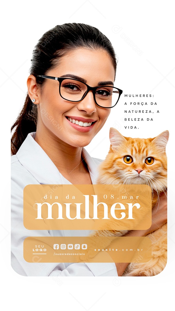 Story Dia Da Mulher 08 de Março Social Media PSD Editável