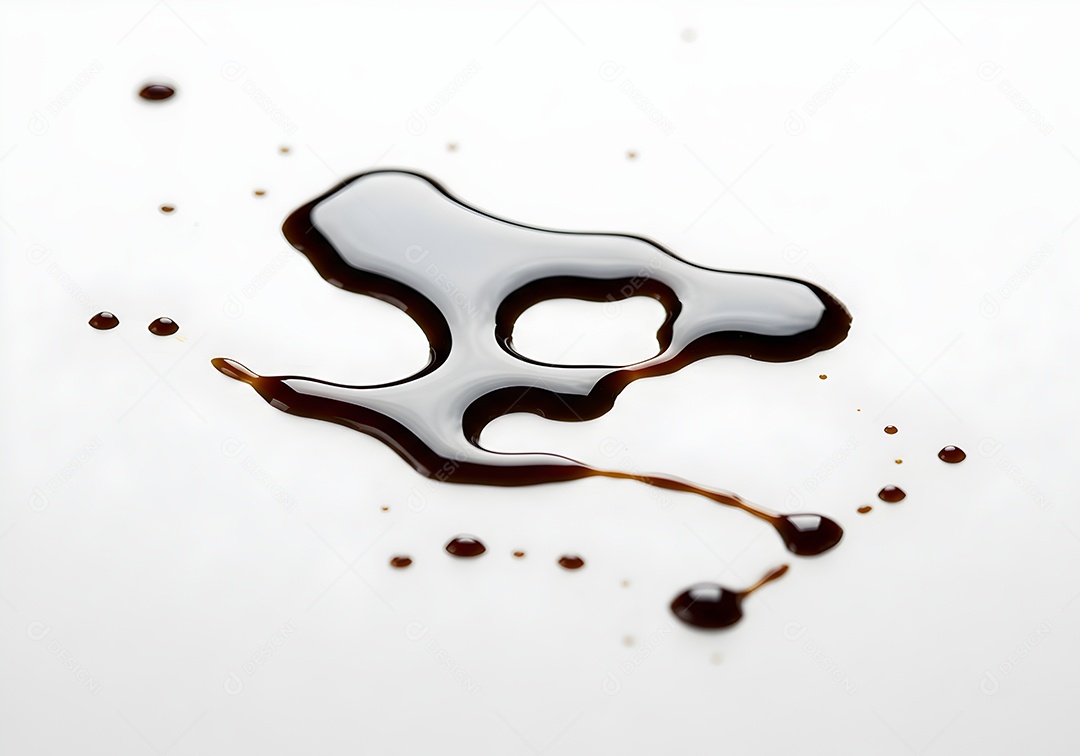 Imagem mostra uma mancha de vinagre balsâmico