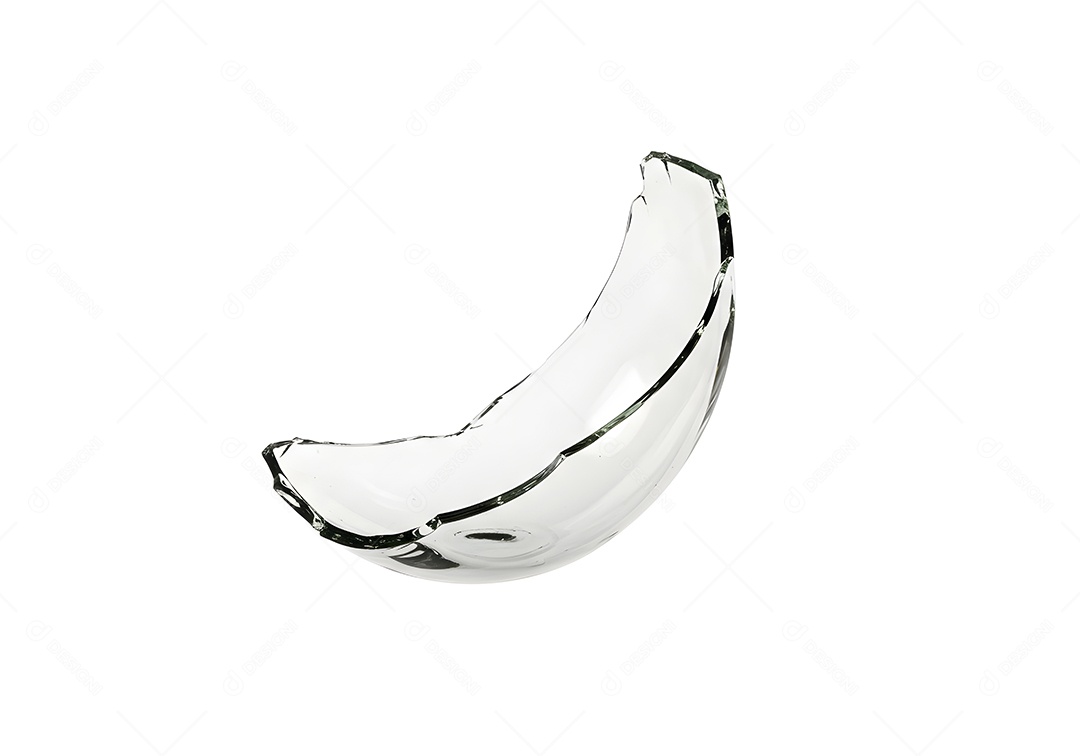 Caco de vidro fundo isolado branco