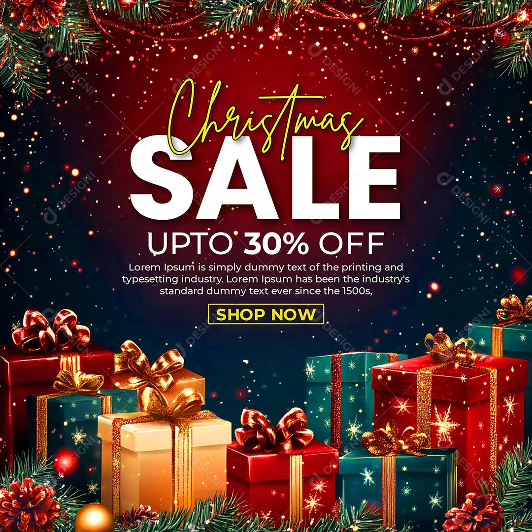 Oferta de Feliz Natal 25 De Dezembro Social Media PSD Editável