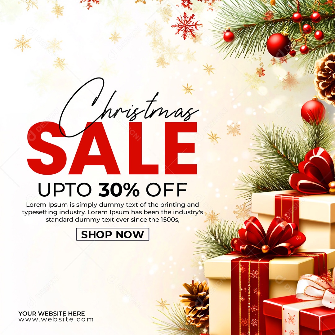 Oferta de Feliz Natal 25 De Dezembro Social Media PSD Editável