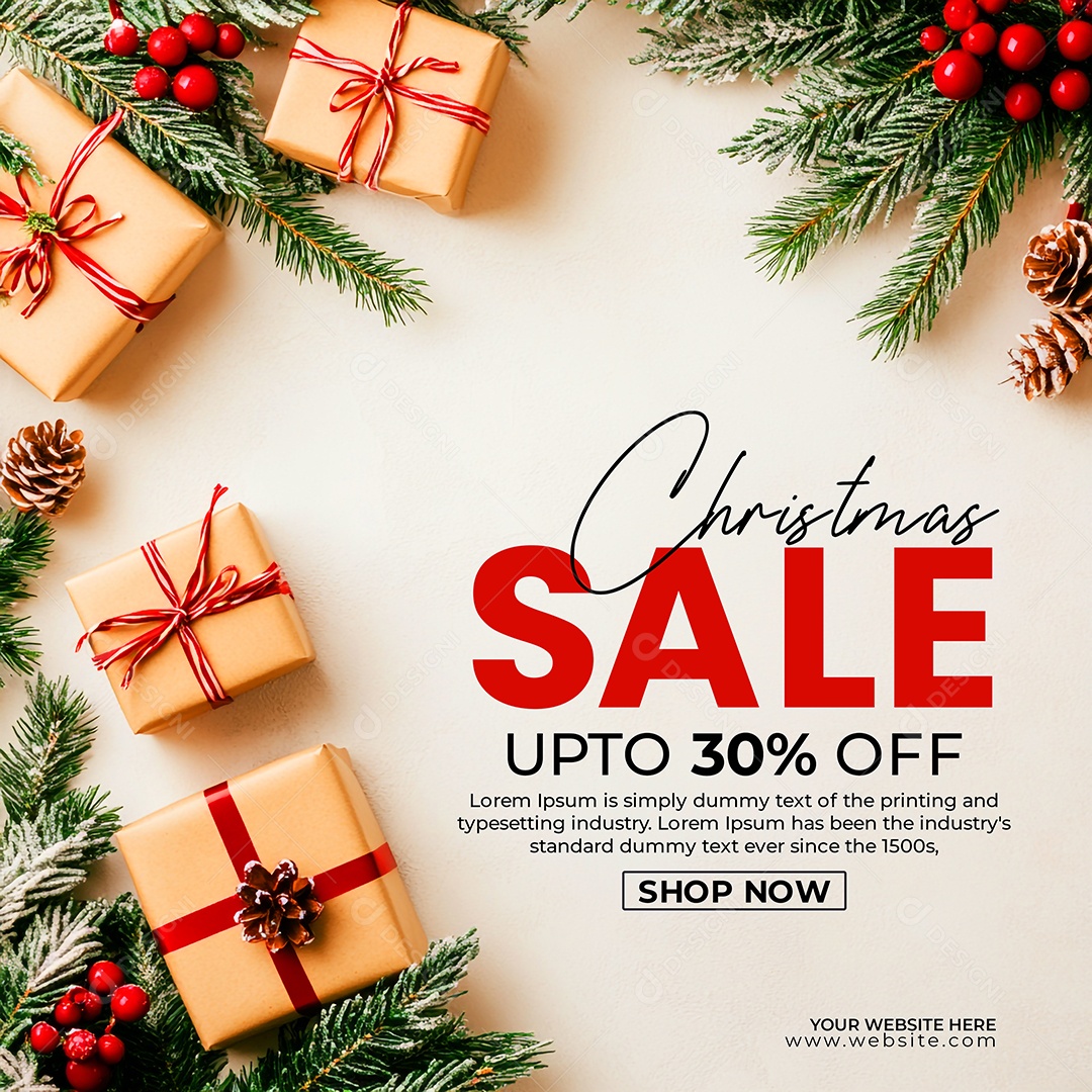 Oferta de Feliz Natal 25 De Dezembro Social Media PSD Editável