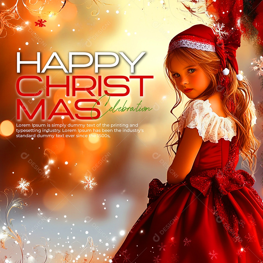 Feliz Natal 25 De Dezembro Social Media PSD Editável