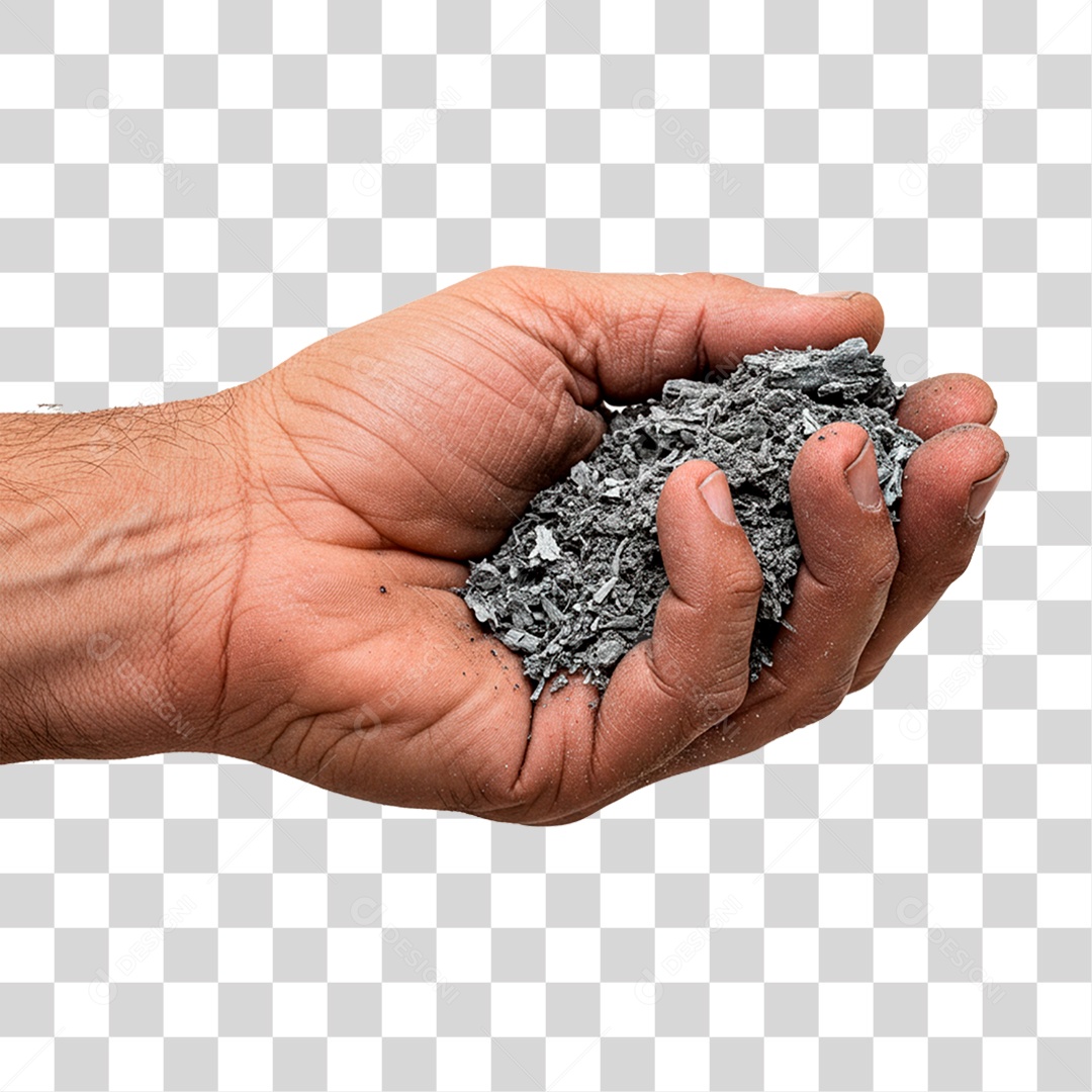 Mão com Terra PNG Transparente