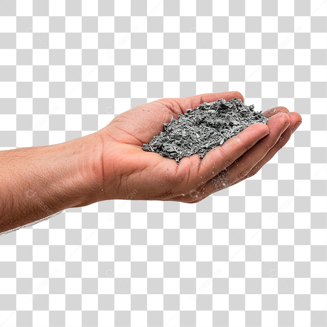 Mão com Terra PNG Transparente