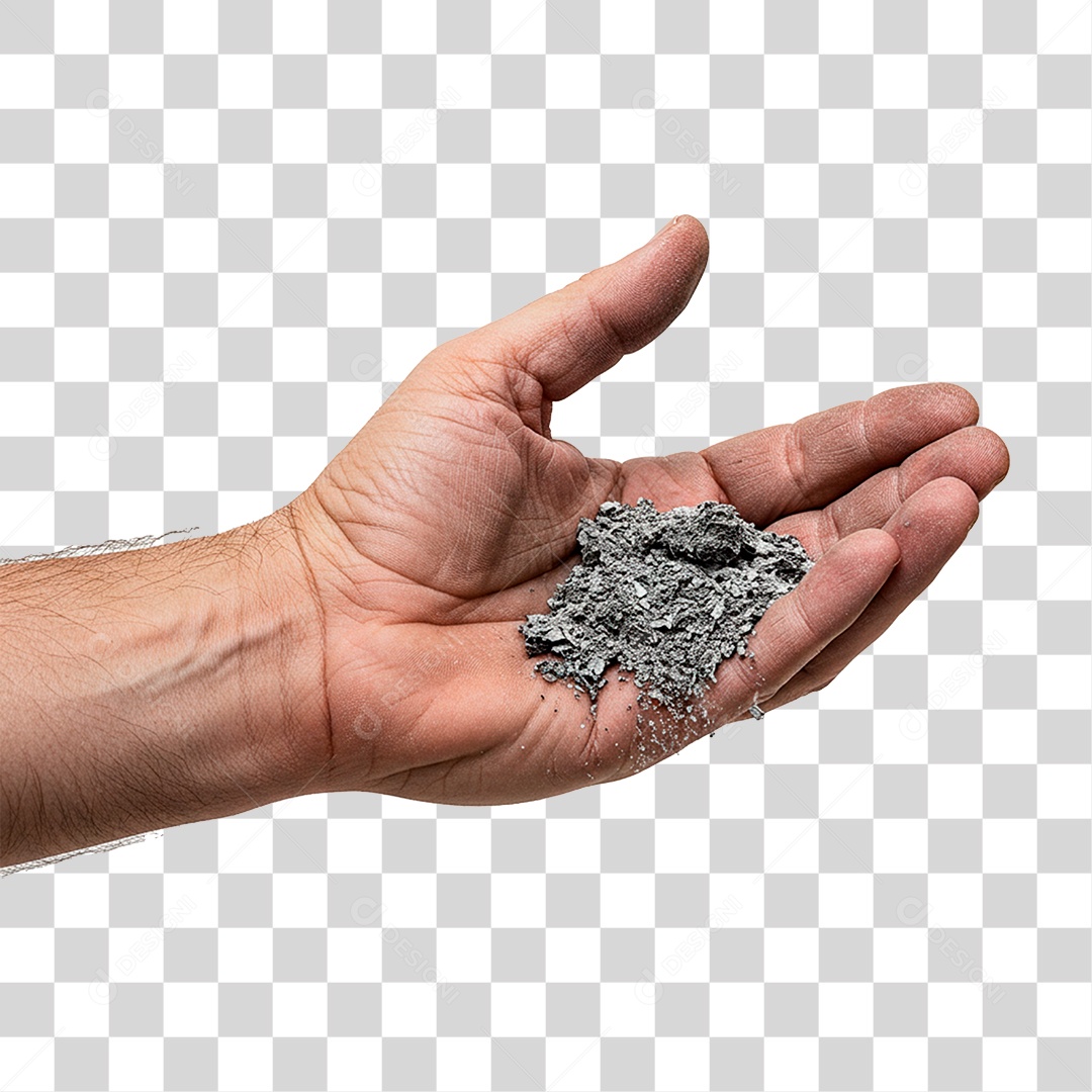 Mão com Terra PNG Transparente