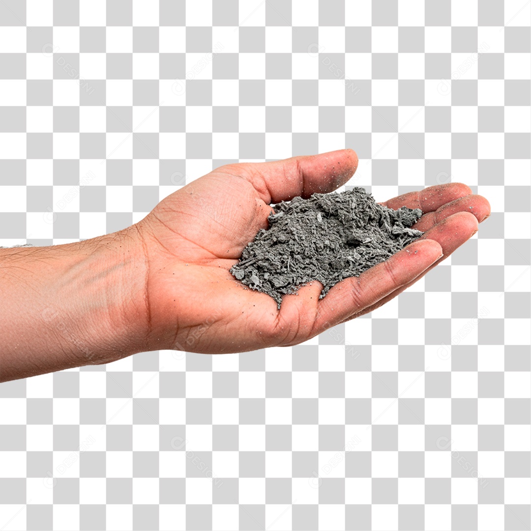 Mão com Terra PNG Transparente