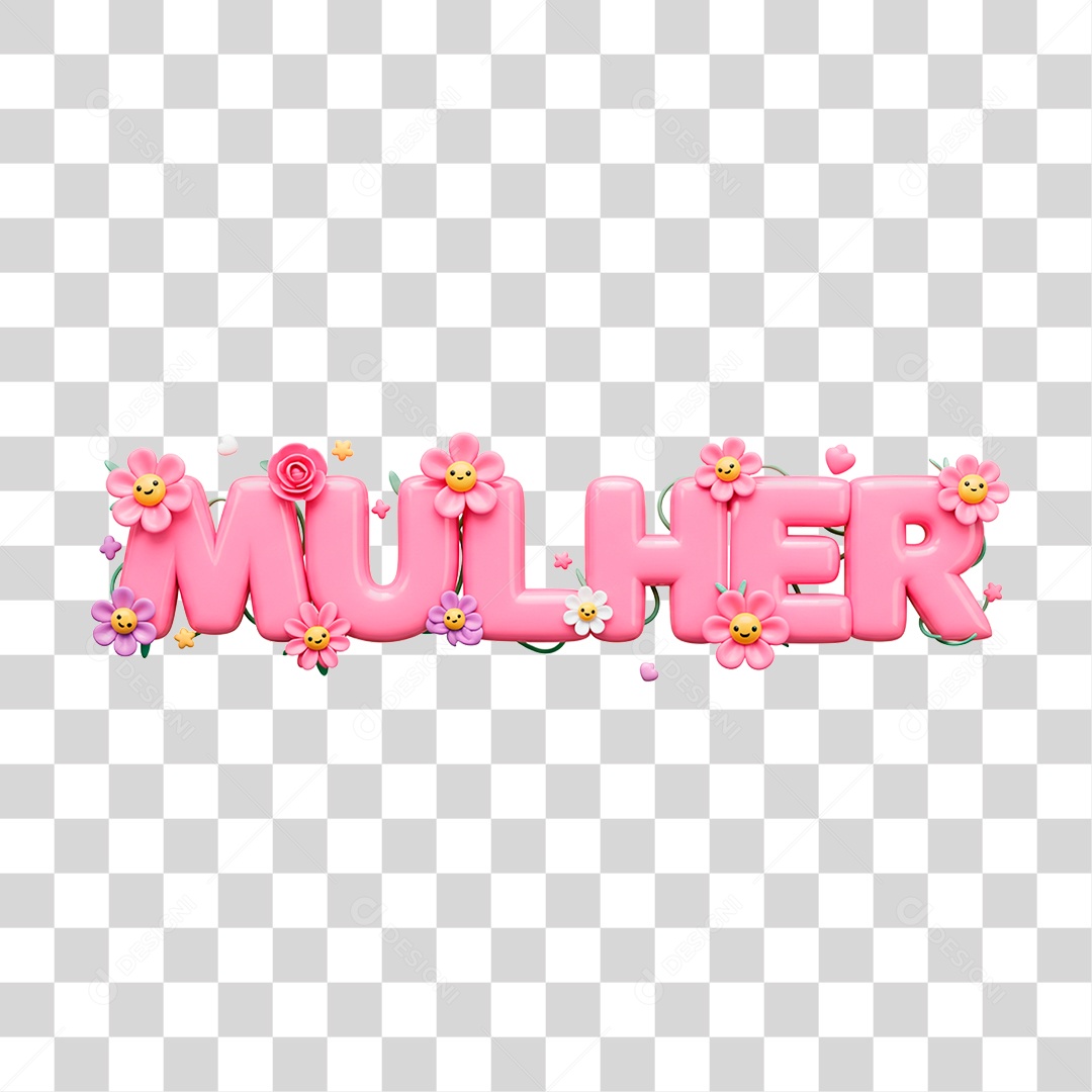 Selo 3D Mulher PNG Transparente