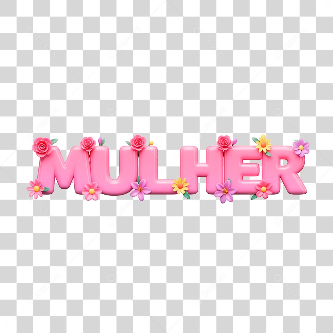 Selo 3D Mulher PNG Transparente