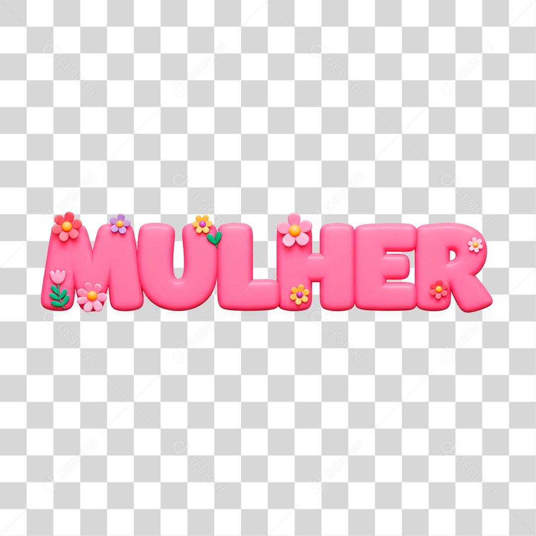 Selo 3D Mulher PNG Transparente