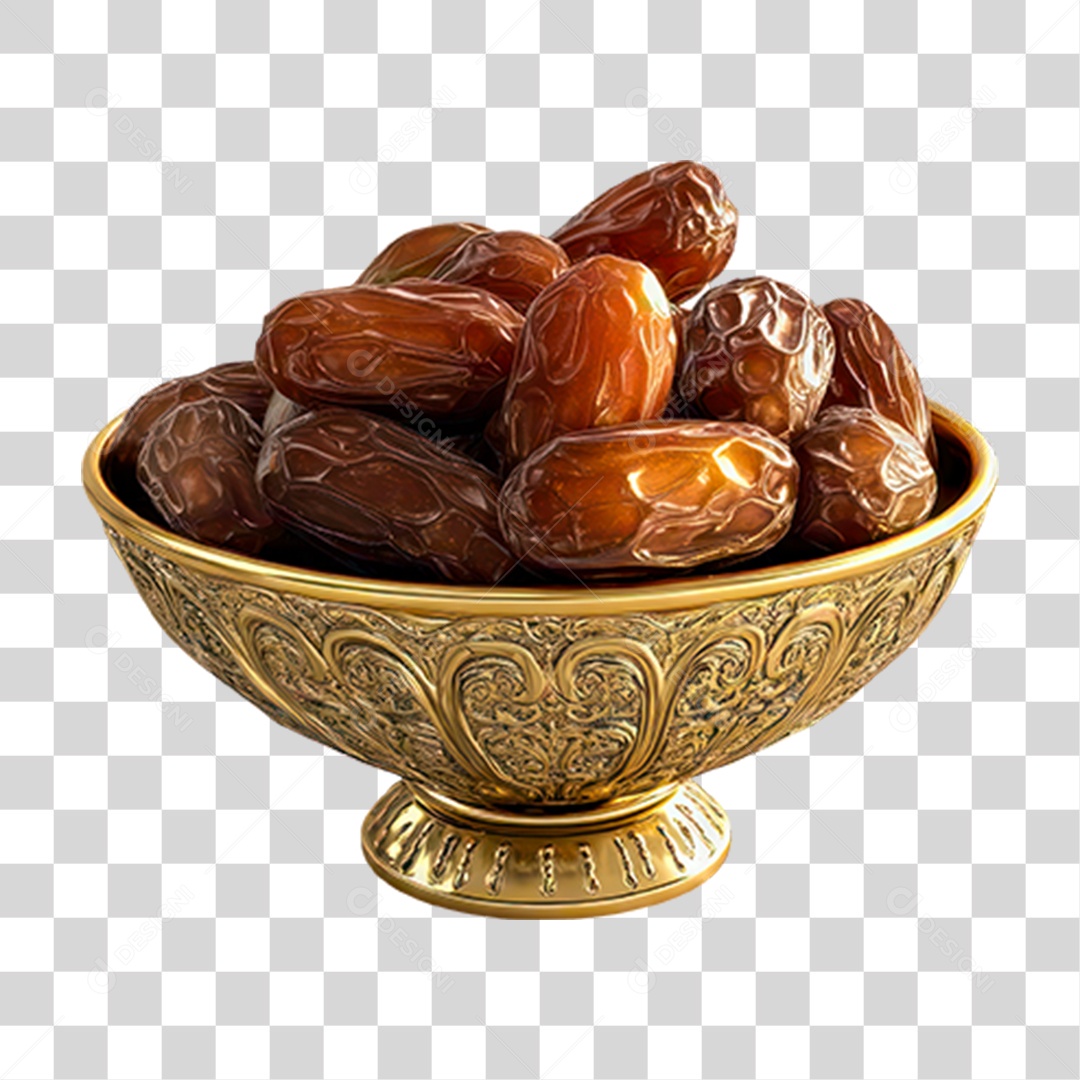 Tigela de Tâmaras PNG Transparente